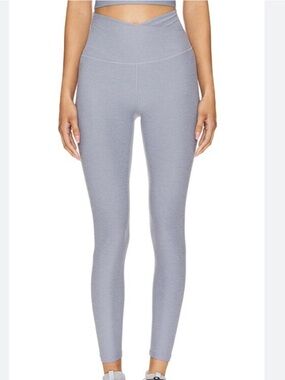 Beyond Yoga Spacedye At Your Leisure Midi Legging in Cloud Grey Heather - Medium
